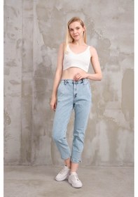 Resim Double Mavi Kadın Jean Pantolon 2164 Mavi 