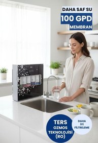 Resim Haier Çift Akışlı Su Arıtma Cihazı | 100GPD RO Sistem | Ters Ozmoz | Slim Kasa (Üreticiden) 