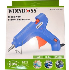 Resim 80w Silikon Tabancası 3 Adet Silikon Çubuk Hediyeli 