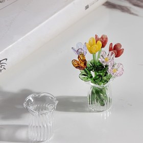 Resim 6 adet Bohemian Mini Cam Çiçek Buketleri - Çeşitli Canlı Renkler, Ev Dekoru, Fotoğrafçılık Aksesuarları, Tatil Hediyeleri, Mini Buket 