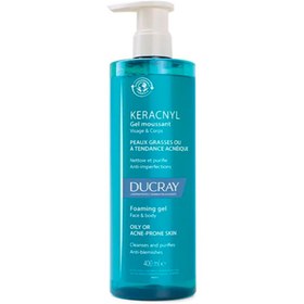 Resim Ducray Keracnyl Yağlı ve Akneye Eğilimli Ciltler İçin Yüz Temizleme Jeli 400 ml 
