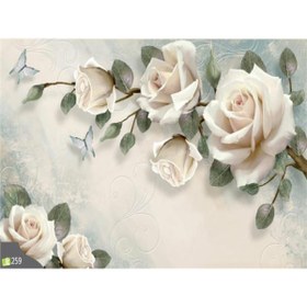 Resim EkoDekor 3 Boyutlu Duvar Kagitlari Çiçek Desen 3d Özel Tasarım Duvar Kağıdı 0133 Kanvas Tek Parca 