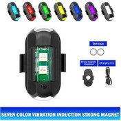 Resim Lasonstiges 7 Renk Drone Usb Led Strobe Işık Anti-çarpışma Kuyruk Uçan Mini Gece Bisikleti Uyarı Sinyali Yanıp Sönüyor / Mod E9y5 