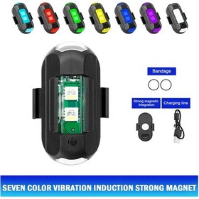 Resim Lasonstiges 7 Renk Drone Usb Led Strobe Işık Anti-çarpışma Kuyruk Uçan Mini Gece Bisikleti Uyarı Sinyali Yanıp Sönüyor / Mod E9y5 