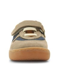 Resim Rakerplus Bob Hakiki Deri Kum Rengi Barefoot Cırtlı Lastikli Bebek Sneaker Ayakkabı Kum 