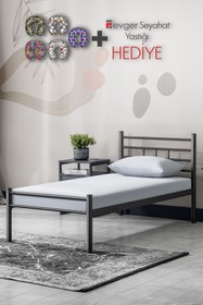 Resim EVGER HOME Metal Karyola, K70 Siyah Metal Karyola, Tek Kişilik 