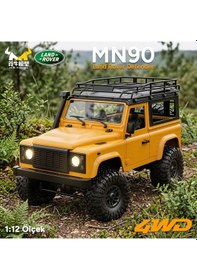 Resim Mn Model Mn90 1/12 Land Rover Defender D90 4wd Rc Model Crawler Offroad Uzaktan Kumandalı Araba Arazi Aracı Truck Rtr Sarı Mn-90 +dahili Işık Seti 
