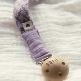 Resim Bibs Paci Braid Emzik Askısı-Violet Sky / Mauve 