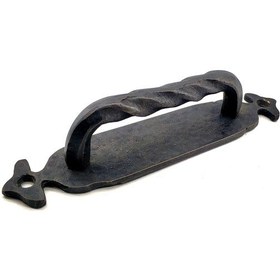 Resim Antika Tarz Dekoratif Pirinç Burgulu Çekme Kol - 148x33 Mm, Oksit 