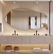 Resim Fawdecor Amsterdam Dekoratif Duvar Aynası 50 X 100 Cm Gold 