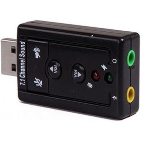 Resim 7.1 USB Ses Kartı Harici Virtual Ses Kartı Siyah 