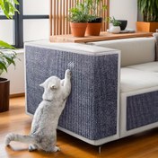 Resim Kedi Yalama Postu Yapışkan Kumaşlı - Mobilya Koruma İçin Dayanıklı, Kendinden Yapışkanlı Halı, Çıkarılabilir Duvar ve Koltuk Koruyucu, Kapalı Kedi Yalama Tahtası, Kedi Yalama Çözümü|Modern Kedi Mobilyası|Dayanıklı Yalama Postu 