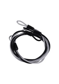 Resim Seyahat Güvenlik Kablo Kilidi, Örgülü Çelik Kaplamalı Güvenlik Kablosu Gümüş Ve Siyah 