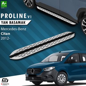 Resim S-Dizayn Mercedes Citan OEM Still Pro V1 Aluminyum Yan Basamak 193 Cm 2012 Üzeri 