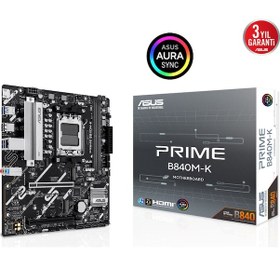 Resim Asus Prıme B840m-k Ddr5 Hdmı Pcıe 4.0 Am5 Matx 92545420 