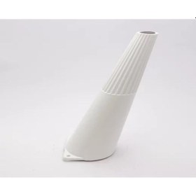 Resim Mobaksaksesuar Yatay Konik Dekoratif Ayak 15 Cm Beyaz Ve Kahve 