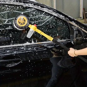Resim HOtTU 1 Adet 360° Dönebilen Araba Yıkama Fırçası Kiti - Çizmez Şenil Kıllar | Ayarlanabilir Saplı Tam Araç Temizleme Seti | SUV/Araç/Kamyonet Yıkamak İçin İdeal 