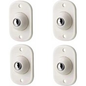 Resim Pratik Bilyeli Eşya Kaydırma Aparatı, 4'lü Set Mini Yapışkanlı Tekerler, 360 Derece 