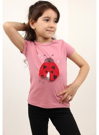 Resim Toontoy Kids Toontoy Kız Bebek Baskılı Tişört Pembe 