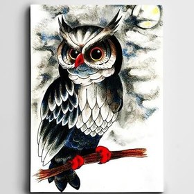 Resim Baykuş Mini Kanvas Tablo 35 x 50 CM 