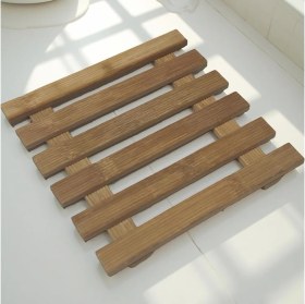 Resim Doğal Bambu Nihale, Kare Şekilli, 15X15 Cm, Sıcak Tencere Altlığı 