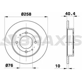 Resim Braxis AE0464 Arka Fren Disk Aynası Hyundai Elantra 1.6 1.8 2.0 00-06 Lantra 90-95 258X3 DF4122 