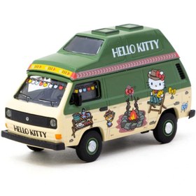 Resim NW NessiWorld Schuco x WorNessiWorld 1/64 VolNessiWorldwagen T3 Van Hello Kitty Camping 