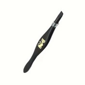 Resim Slant Tip Tweezer, Kaşlar, Yüz Tüyleri ve İçe Kıvrılmış Tüylerin Hassas Çıkarılması İçin Hassas Tweezer, Erkekler ve Kadınlar Kişisel Bakım İçin Profesyonel Güzellik Aracı - Kedi Desenli Sap 