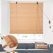 Resim Pencere Perdesi Güneşlik Bambu Rulo Perde Dış/Dış Mekan Bambu Cekinli Perde, Roma Rulo Perde/Bambu Perde Gizlilik Koruma, Işık Filtreli Cekinli Perde, Kaldırma ile Veranda Cekinli Perde, Kolay Kurulum 