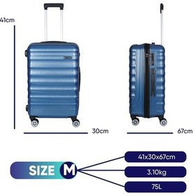 Resim Vegmann Delphin Mavi Orta Boy Valiz Mavi 