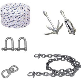 Resim Jetski Kano Çapası Hazır Çapa, Çıpa ve Şemsiye Çapa Set 1.5 KG 