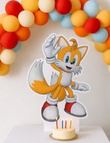 Resim Ayaklı Pano Sonic Boom 33x24 Miles Tails Masa Dekoru Çocuk Odası Dekoru Turuncu Diğer 