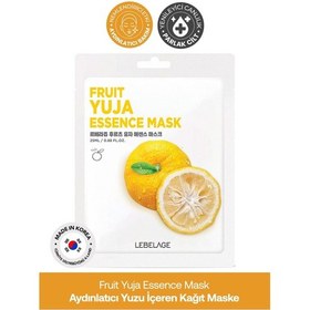 Resim Lebelage Yuja Meyvesi İçeren Aydınlatıcı Nemlendirici Kağıt Maske Lebelage Fruit Yuja Mask 