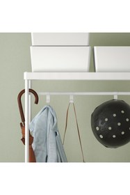 Resim IKEA Mackapar Metal Portmanto - Askılık - Beyaz - 78x32x200 Cm 