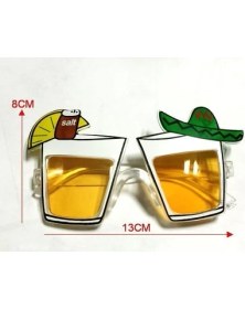 Resim Meksika Şapkalı Tekila Parti Gözlüğü Gold Renk 