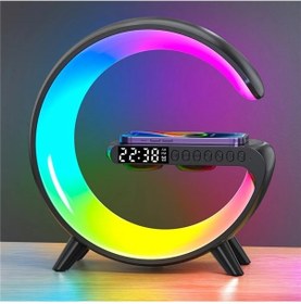 Resim Tongdashop Çok Fonksiyonlu Kablosuz Hoparlör Hızlı Şarj Rgb Işık Alarm Saati Siyah 