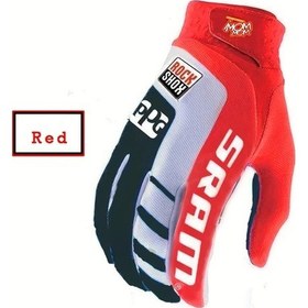 Resim Topnotch Red M Outdoor Bisiklet Eldiveni Tüm Mevsim Motosiklet Koşu Nefes Alabilir 