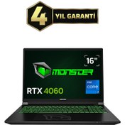 Resim MONSTER Tulpar T6 V3.1.8 Intel Core i7 13700HX 64 GB RAM 1 TB SSD 8 GB RTX 4060 FreeDOS 16" FHD+ 165 Hz 