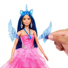 Resim Barbie Mavi Saçlı Prenses Bebek HRR16 