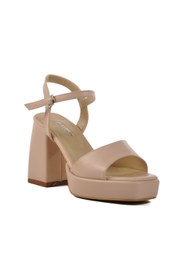 Resim AYAKMOD Bej Platform Topuk Kadın Topuklu Ayakkabı 284091 Z 