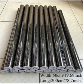 Resim Dashanshop 6d Siyah Karbon Fiber Kaplama Su Geçirmez Çizilmeye Dayanıklı 50x200cm 