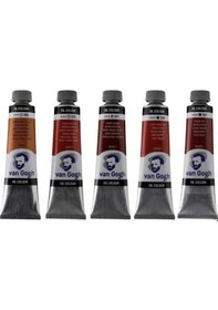 Resim Talens Van Gogh Yağlı Boya 40ml - Kahverengi Renk Tonları 5'li Set Çok Renkli 