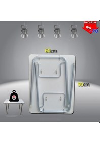 Resim Depolife Yemek Masası Katlanır Bahçe Masası Yemek Masası Masası 60X90Cm 