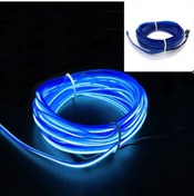 Resim Araba Led Şerit El Tel Halat Tüp Usb Anahtarı Sigara Araba Ortam Işığı Neon Blue Strip 5m 1 Piece Set 