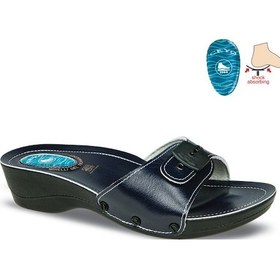 Resim Ceyo Kadın Terlik Mınellı Topuklu-2 Lacivert 