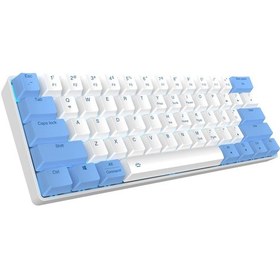Resim Blue Switch Mini Rgb Oyun Klavyesi Gaming Mekanik 62 Tuşlu 18 Rgb Led Usb Type-c Kablo 