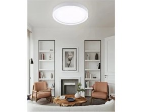 Resim Beyaz 6500K LED Tavan Lambası, Banyo, Balkon, Tuvalet Için Aydınlatma 
