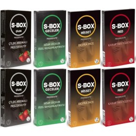 Resim S-Box 8 Adet Karma Prezervatif Seti 12lı 