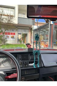 Resim e otomarket Ayna Süsü Iskelet Oynar Eklemli Müzik Ritmiyle Dans Eden Iskelet Mavi 