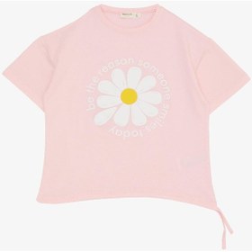 Resim Breeze Kız Çocuk Tişört Papatya Baskılı 7-12 Yaş, Pembe-pembe Pembe 